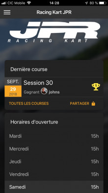 Application Facebook Gratuit Racing Kart JPR Ostricourt