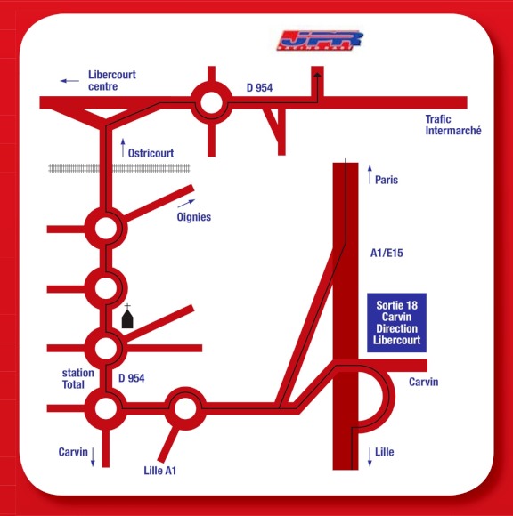 Plan d'accés pour se rendre au circuit