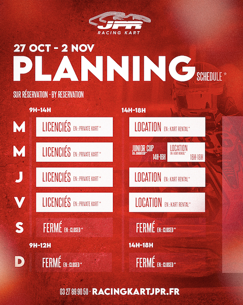 Planning du 27 octobre au 2 novembre Planning du 27 octobre au 2 novembre
